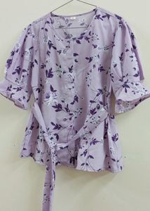 Floral Tie-Waist Top