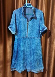 Denim Dress With 2 Side Pockets Size 40 inches