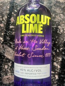 Empty Bottle Of Absolut Lime 1L Duty Free
