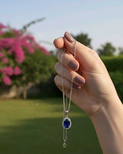 Blue Pendant, Earrings, Ring &amp; Bracelet Set