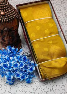 Elegant Blue Silk Blend Saree