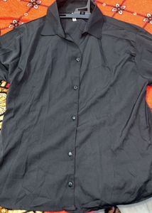Black Button-Down Shirt