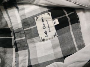 Latin Quarters White Checks Dress