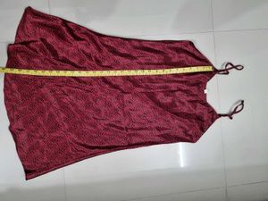 Red Animal Print Short Nightie