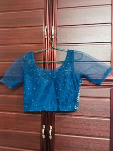 Blue Embellished Lehenga Choli