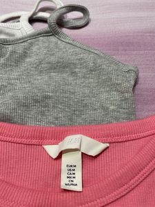 Pink Ribbed Tank Top