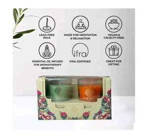 Ekam Scented Votive Candle Gift Set Pack Of 2