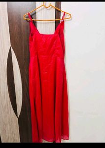 Silver Long Slit Dress