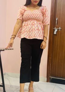 Cinched Waist Top For Girls