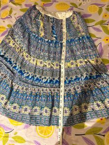 Tiered Floral Print Skirt