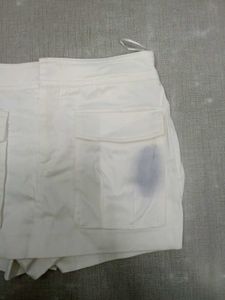 ZARA White Skort with Pockets