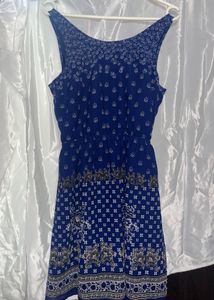 Blue Printed Dress