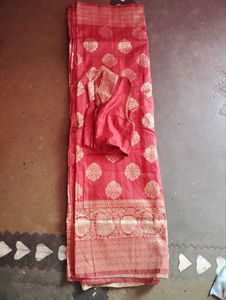 Elegant Red Banarasi Saree
