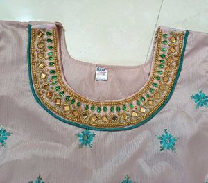 🆕️ Pastel Pink Embroidered Kurti