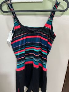 Striped One Piece Swimsuit