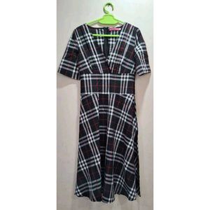 Plaid Midi Dress