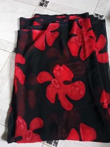 Red Floral Dupatta
