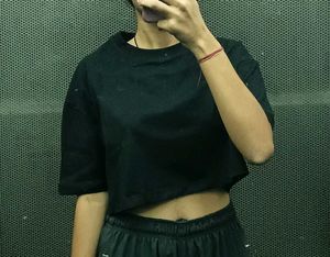 Black Crop Tshirt