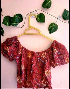 Floral Print Crop Top