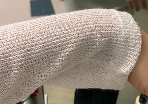 White Knit Long Sleeve Top