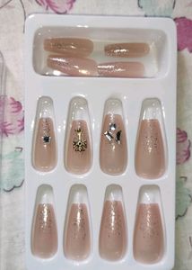 Beautiful Stoned Press-on Nails