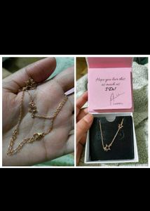 Giva Crossed Lovers Rose Gold Necklace