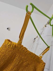Mustard Yellow Smocked Jumpsuit