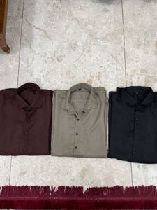 combo Men's Shirts - Casual Style (Size M)