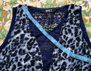Lace &amp; Animal Print Top