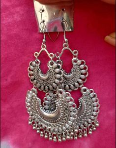 Set Of 3 Oxidised Earings In Sale ✨