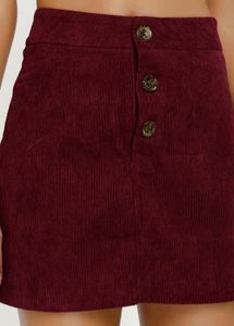 Brand New y2k Burgundy Ribbed Skirt