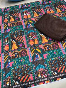 Floral Print Unstitched Suit