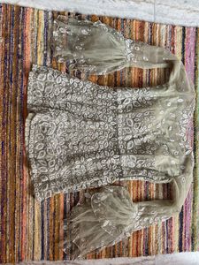 Anarkali Style Choli With Designer Sleeves And Choli And Dupataa