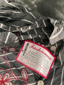 Straight Kurta With Hand Embroidery Thread Work