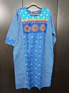 Blue Printed Kurta