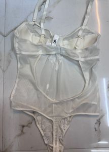 White Lace Bodysuit Lingerie 32/34/36