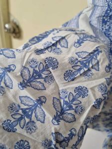 Boho Chic Blue &amp; White Top