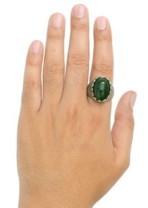 Green Stone Ring Men