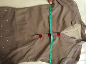 Beautiful Party Wear Kurti . Grey Colour Kurti . Wore Only Once .