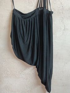 Black One-Shoulder Asymmetrical Top