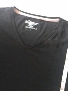 V Shaped black T Shirt