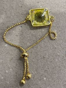 Handmade Sunflower Resin Adjustable Bracelet