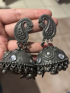 Oxidised Jhumkhas