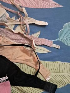 Combo Of Five Imported Fabric Bra N Panty