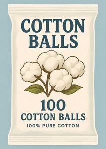 100 Pure Cotton Balls