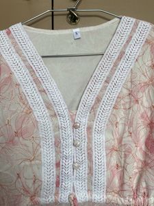 Floral Print Peplum Pink Top