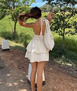 White Halter Neck Dress – XS, Worn Once