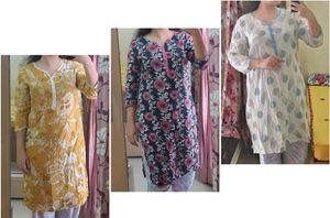 Bundle Of 3 Cotton Kurtis Daily Wear