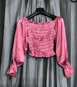 Satin Pink Top
