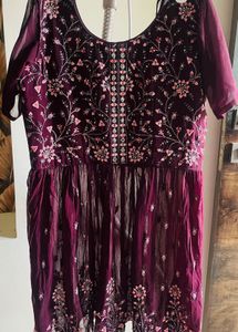 Sharara Suit Embellished With Thread Work